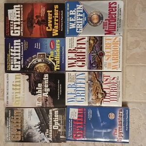 W.E.B. Griffin book lot Murderers Warriors Agents Traffickers Heroes Spymasters